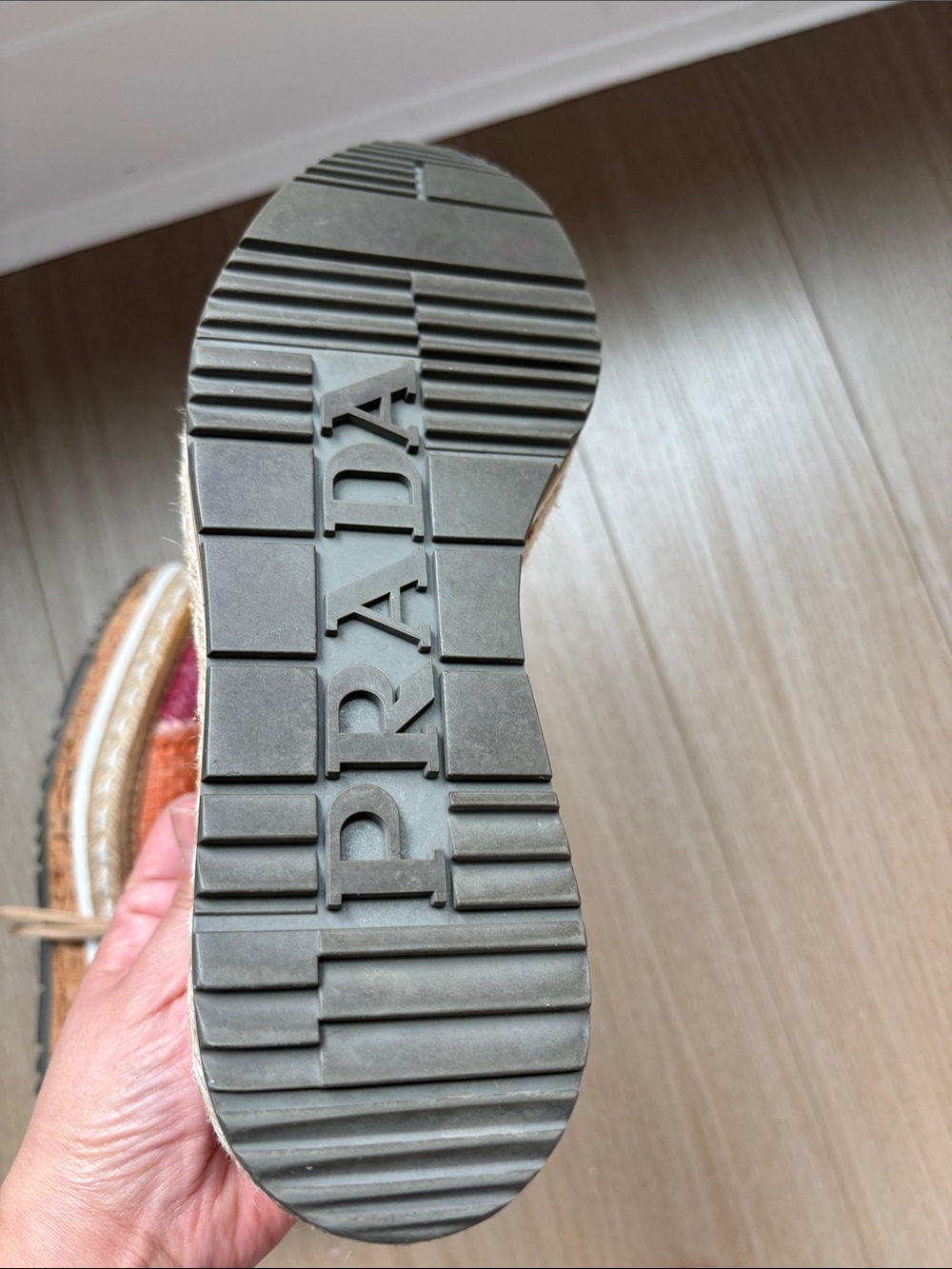 Prada Lace-up shoes multicolored in woven leather - Picture 6 of 7
